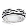 Silver Ring 'Infini' Aged Silver (anti-stress) - 7 Mm