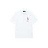 Polo FW23 Logo Embroidered Short Sleeve Polo Shirt Men Tops White 710926413-002