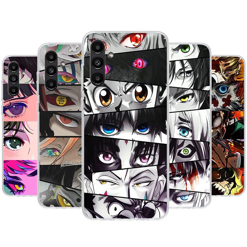 Anime Comic Manga Eyes Phone Case For Samsung Galaxy A55 A54 A53 A52 A15 A14 A13 A12 A35 A34 A33 A32 A25 A24 A23 A22 A04S A03S A