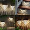 Solar Fence Lights Outdoor Garden Diamond Solar LED Wall Light IP65 Waterproof Garden Step Light for Terraces Railings