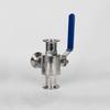1" 25mm 304 Stainless Steel Sanitary 3 Way T Port Ball Valve 1.5" Tri Clamp Ferrule Type For Homebrew Diary Product