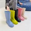 New Fashion Rain Boots Women's Medium and High Waterproof Non-slip Velvet Warm Rain Boots