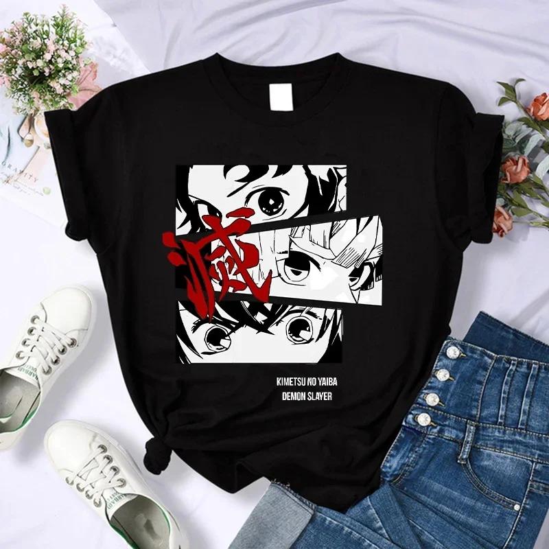Demon Slayer T Shirt Women Kimetsu No Yaiba Nezuko Tshirt FeUnisex Tanjirou Kamado Graphic Tee Shirt Japanese Anime Unisexga T-shirt