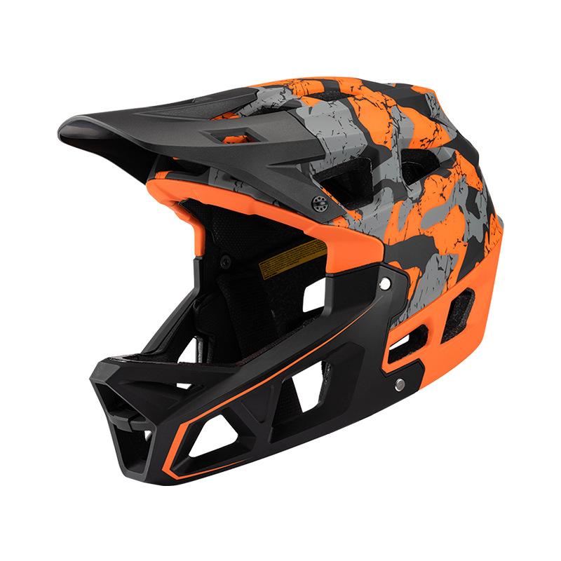 New Outdoor Camouflage Mountain Bike Off-road Helmet CE Certified Race Downhill Safety Adult Full Helmet
