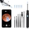 Ear Cleaning Camera 1080P HD with LED Light, 8-in-1 Ear Pick Kit with Wireless App for Android iOS, Black