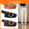Belt Black Leather Women Premium Decorative Jeans Strap Metal Waistband Student