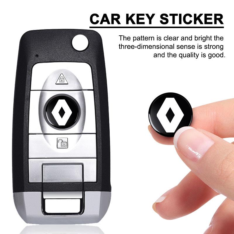New 14mm Car Key Emblem Stickers Auto Control Key Logo Accessories For Renault Dacia Markers Koleos Clio Laguna 2 Megane 2 3 Duster Logan Captur