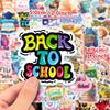 50 Text Decorative Stickers In School Season English Love To School Graffiti Stickers DIY Suitcase Notebook