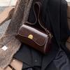 Premium Texture Underarm Bag Women's New Retro Oil Wax Leather Shoulder Messenger Bag Niche Versatile Baguette Bag