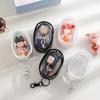 Jewelry Organizer Transparent Storage Box Headphone Pouch Coin Purse Cute Doll Bag Dustproof Case With Keychain