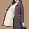 Imitation Lamb Wool Coat Women's New Autumn and Winter Fleece Thickened Plus Size Medium and Long Composite Coat Hooded Padded Jacket