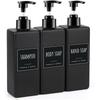 500ml with Label Soap Dispenser Plastic Modern Shampoo Container  for Bathroom Kitchen Toilet