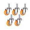 5Pcs Office Chair Caster Wheels 2 Inch Swivel Nylon Caster Wheels Replacement Soft Safe Rollers Load 200KG Furniture Caster