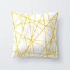 45x45cm Fashion Yellow Geometric Printing Pillowcase Sofa Hotel Office Seat Lumbar Cushion  Cover Home Decoration