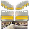 Discover Winds Super Dazzling 24V COB Chip Marker Surface Bright Side Markers for Set of Amber Downlight! Lamps, Emitting, Trucks, 10,