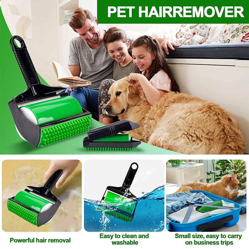 2 Pcs Reusable Washable Stick It Roller for Pet Hairs, Clothes, and Car Seats