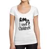 Tee-Shirt Femme Manches Courtes I Smell Children Halloween Lettre T-shirt Imprime