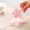 PVC Flower Insulation Cup Shape Anti-skid Heat Coffee Mats Tea Coaster