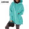 Winter Women's Hoodie Sweatshirt Long Sleeve Round Neck Padded Sweatshirt Solid Color Pocket Loose Hooded Long Sleeve Sweatshirt