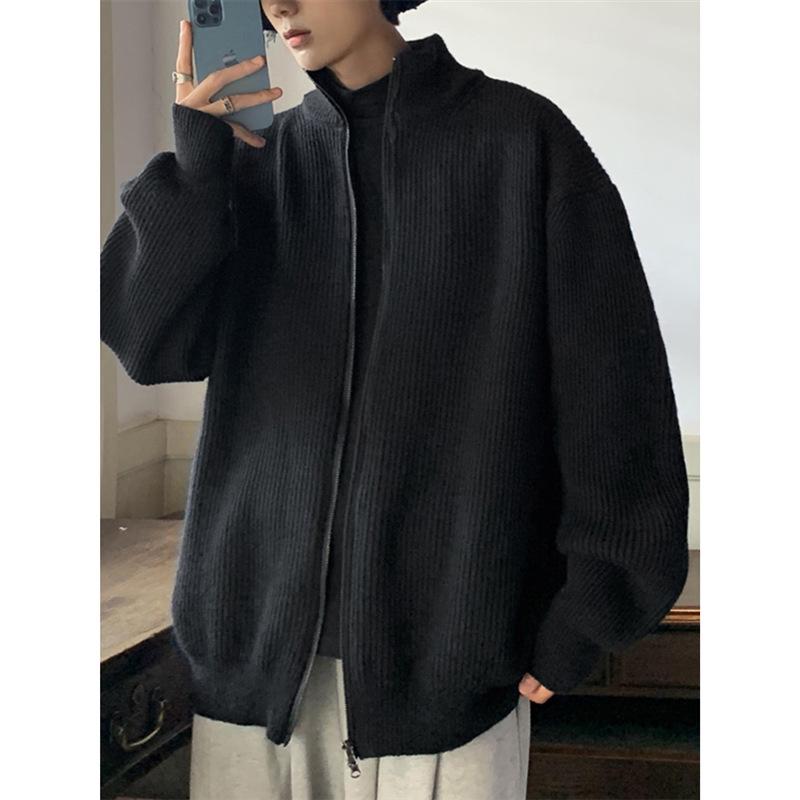 Men's Knitted Cardigan Sweater - Lazy Style, Loose Fit, Autumn/Winter 2023