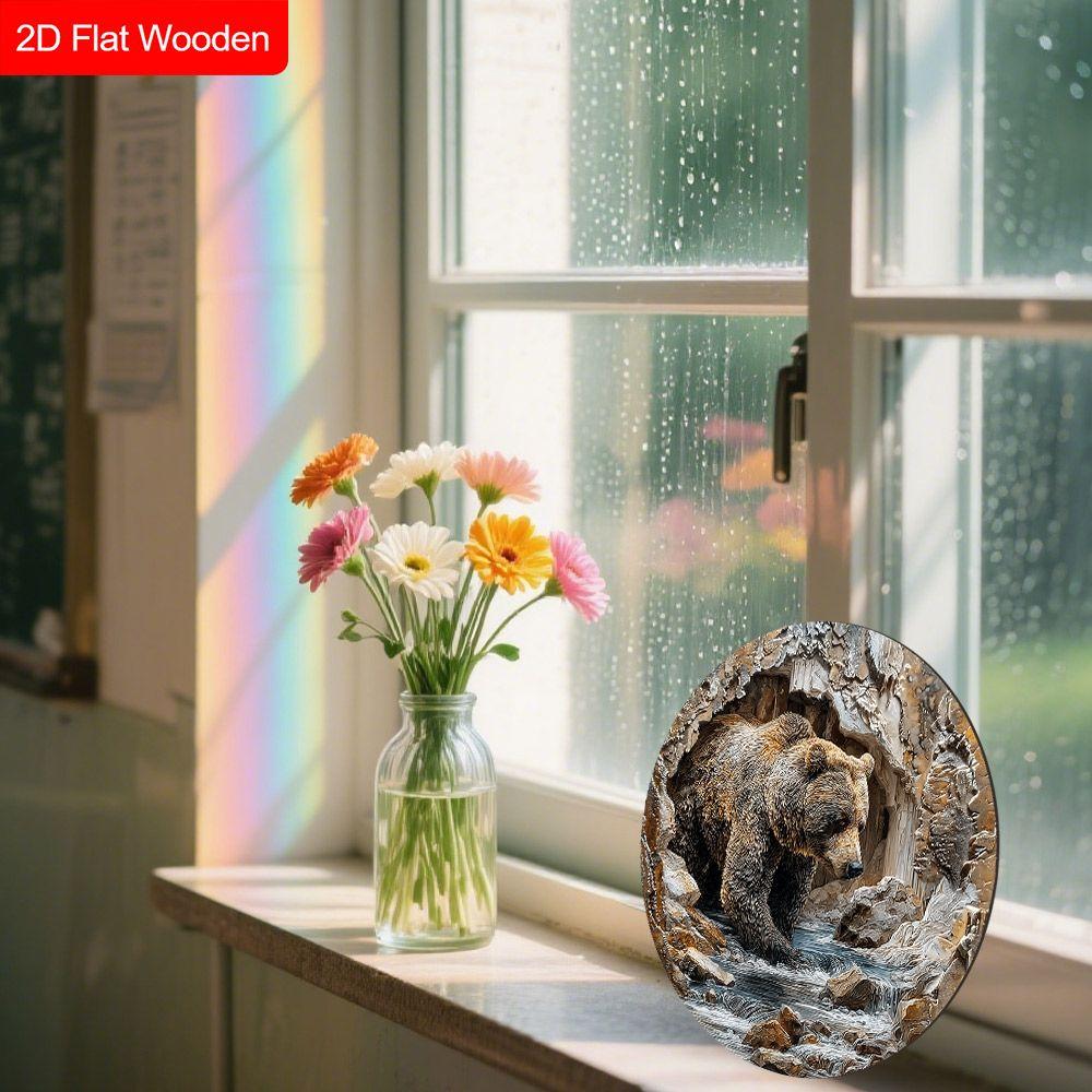 2D Flat Wooden Hanging Decorative Signs, Family Wall or Door Decoration, Garden Decoration, Housewarming Gifts for Friends