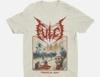 Fulci White Uniex Shirt, Tropical Sun T-shirt Sand Color Size S To 345xl
