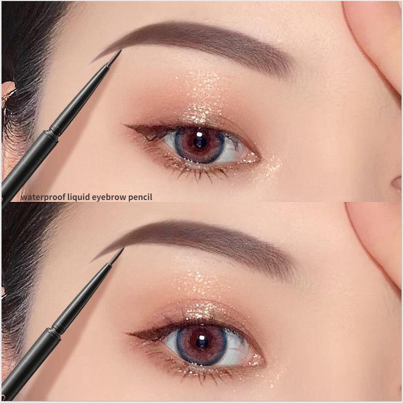 Double Head Eyebrow Pencil Waterproof Natural Three-dimensional Smooth Triangle Eyebrow Pencil Does Not Remove Makeup Lasting Women Makeup Cosmetics