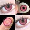 Eyeshare Colored Contact Lenses Cosplay Anime Character Eye Makeup Lenses Red Halloween Carnival Night Contact Lenses Purple Beauty Soft Lenses 1 Pair