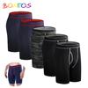 5Pcs Open Front Long Men's Panties Cotton Mens Underpants Sexy Man Boxers Underwear New Shorts