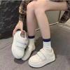 Korean Version of Versatile Velcro Women's Shoes 2025 New Summer and Autumn Popular Thick-soled Muffin Casual Spring and Autumn White Board Shoes