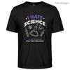 Mens Cotton I Hate Science Graphic T Shirt Street Casual Style Tee for Men and Women