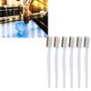 6pcs Printer Cleaning Steel Wire Brush Plastic Handle Rust Removal Wire Brush Accessory