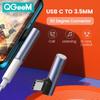 QGeeM USB C TO 3.5mm Jack Audio Headphone Adapter For Xiaomi Mi 11 Oneplus 8 Pro Huawei P30 Mobile Phones Type C Converters