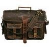 Handmade Retro Buffalo Leather Laptop Messenger Bag Office Briefcase Bag