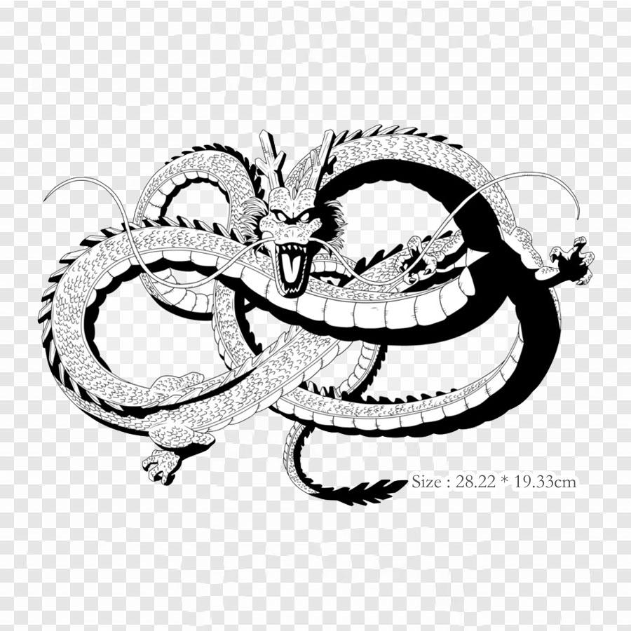 Patches For Clothes Bag Iron On Thermal Stickers Shenron Tattoo Shenron Goku Pattern Washable Heat Transfer