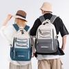 Men Color Block Backpack Large Capacity School Bag Women's Backpack Student Computer Backpack