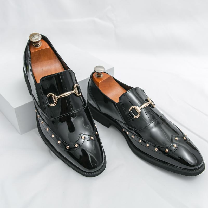 Fashion Street Trendy Leather Casual Shoes Fashionable and Comfortable Hairstylist Leather Shoes Quality Business Men's Casual Loafers