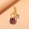 Resin Good Luck Dice Keychain Backpack Hanging Red Dice Pendant Birthday Kids Gift