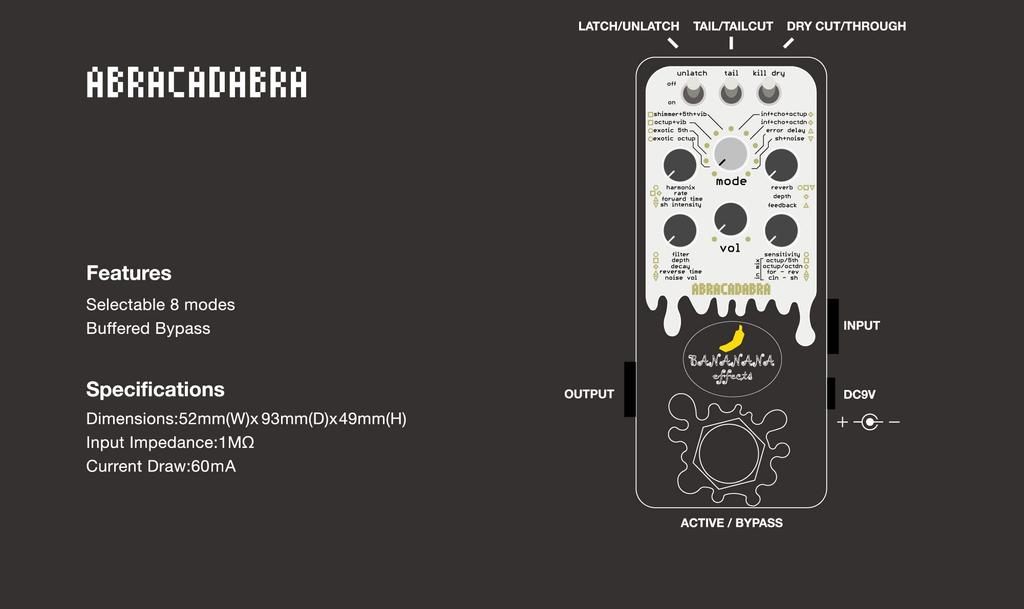 BANANANA CRAZY REVERB Reverb effects/ABRACADABRA