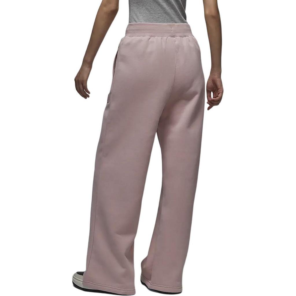 Jordan Flight Fleece Fashion Loose Straight Leg Fleece Pants Women Bottoms Oxford-Pink FV7156601