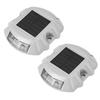 2pcs 6 LED Solar Road Stud Lights Ground Garden Lawn Deck Pathway Outdoor Waterproof Lamps
