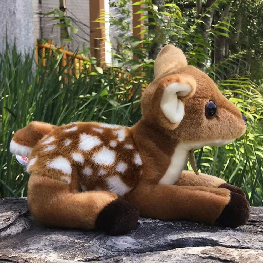 Forest Animal Stuffed Deer Dolls Soft Dolls Simulation Deer Toy Sika Deer Plush  Children Baby