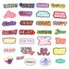 Embroidery Logo Cartoon Badge English Letter Patch Sticker Source Accessories Badge DIY Embroidery Cloth Sticker