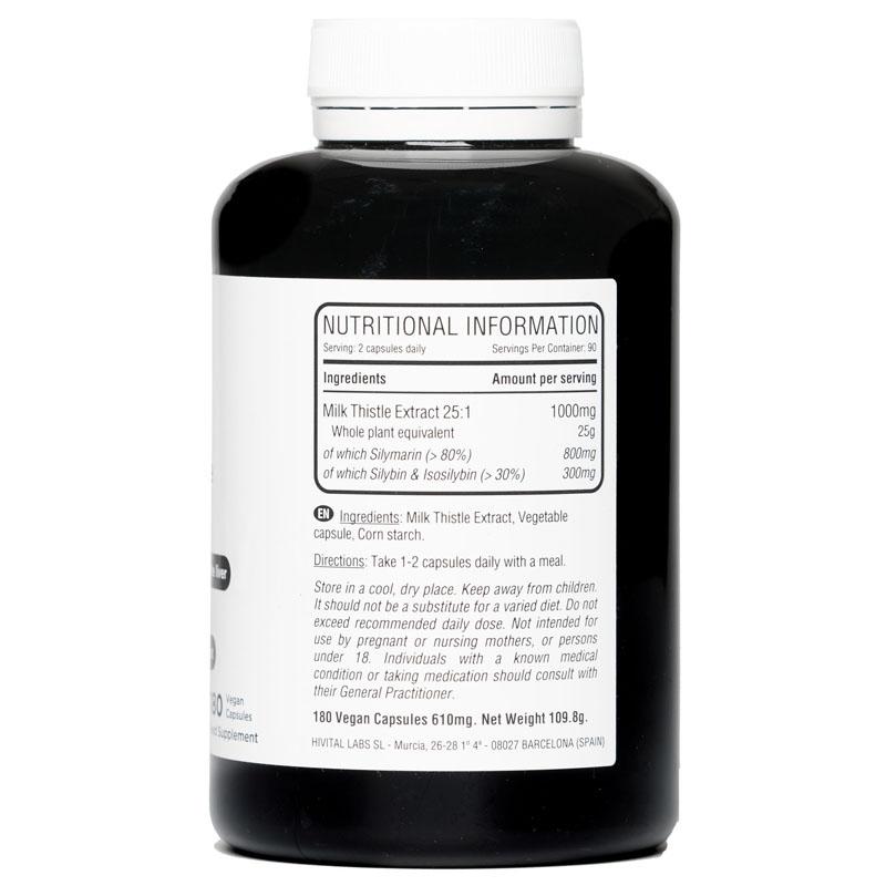 Расторопша пятнистая 1000 мг | 180 веганских капсул на 6 месяцев