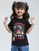 Girls Printed Round Neck Half Sleeve Top