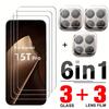 3+3 Pack For Xiaomi 15T Glass Full Glue Clear Screen Protector For Xiaomi 15T Pro Tempered Glass + Soft Lens Film Total 6PCS 6IN1