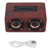 Wooden Bluetooth Speaker Retro Wireless Subwoofer AUX Stereo Speaker for Home TabletBrown Wood