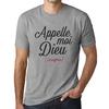 Men’s Vintage Tee Shirt Graphic T Shirt Appelle Moi Dieu Grey Marl