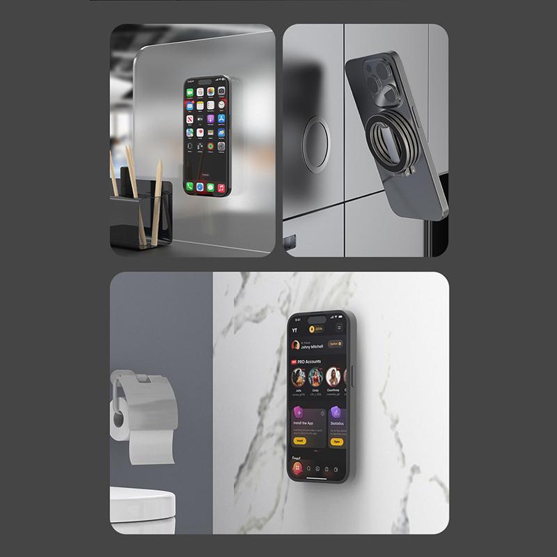 For Double-Sided Magnetic Phone Ring Holder For Magsafe Kickstand Magnet Grip For Iphone 16 15 14 For Huawei Xiaomi Stand Holder