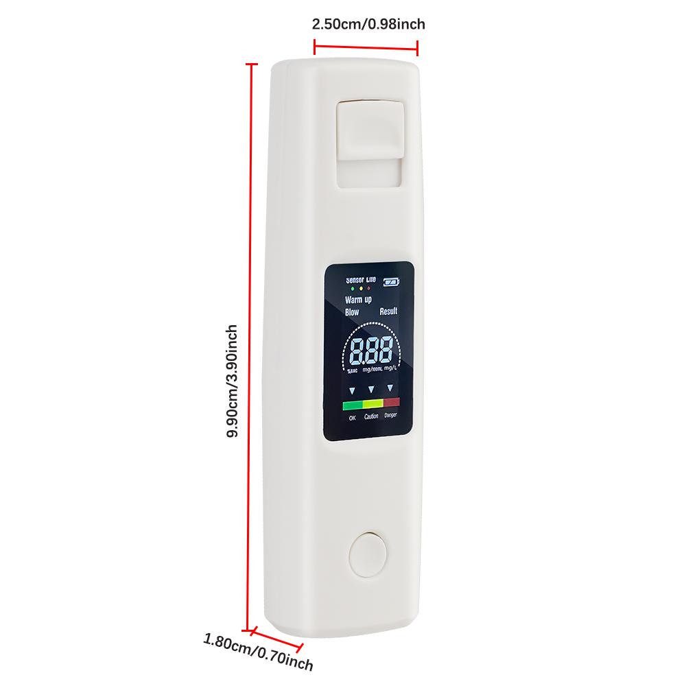 Alcohol Tester Breathalyzer Auto Accessories Alcotester Breath Tester Alcohol Detector Digital LCD Display Portable Non-Contact Type-C Charging